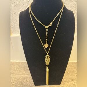 Kendra Scott Gold Layered Necklace with Tassel